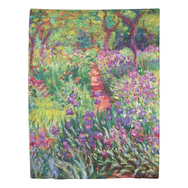 The Iris Garden by Claude Monet Duvet Cover (Front)