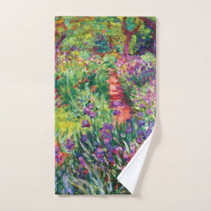 The Iris Garden by Claude Monet Hand Towel