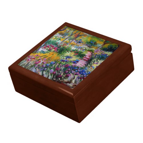 The Iris Garden by Claude Monet Jewelry Box