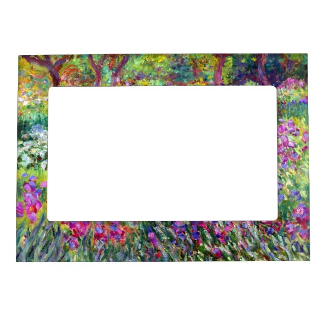 The Iris Garden by Claude Monet Magnetic Picture Frame (Front)