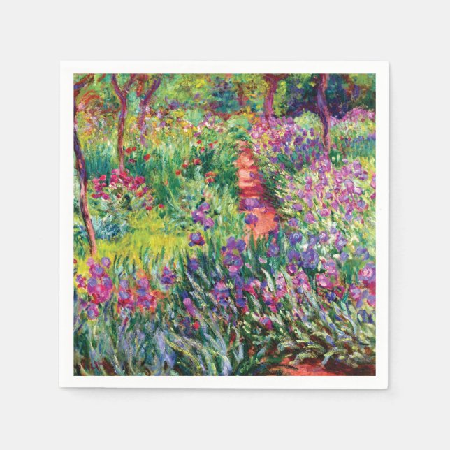 The Iris Garden by Claude Monet    Napkins (Front)
