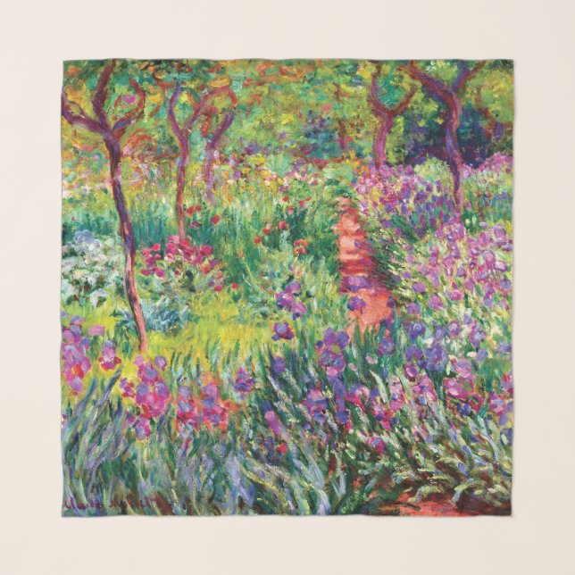The Iris Garden by Claude Monet Scarf (Front)