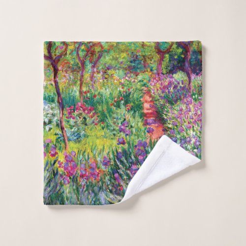 The Iris Garden by Claude Monet Wash Cloth