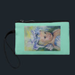 The Iris Princess Wristlet<br><div class="desc">Carry your coins and keys in style in this charming wristlet, featuring the art of Texas artist Mary K. Wykes. Featured art is the original watercolor painting "The Iris Princess."</div>