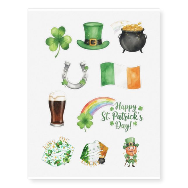 The Irish are here! Temporary Tattoos (Front)