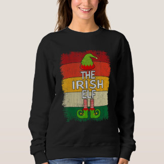 The Irish Elf Matching Group Christmas Party Pajam Sweatshirt