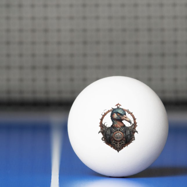 "The Iron Beak: A Steampunk Ibis"  Ping Pong Ball (Net)