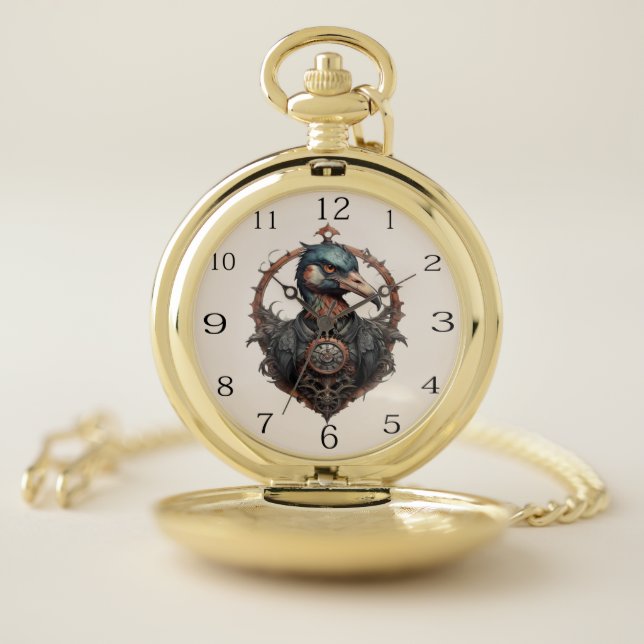 "The Iron Beak: A Steampunk Ibis" Pocket Watch (Inside)