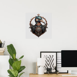 "The Iron Beak: A Steampunk Ibis" Poster