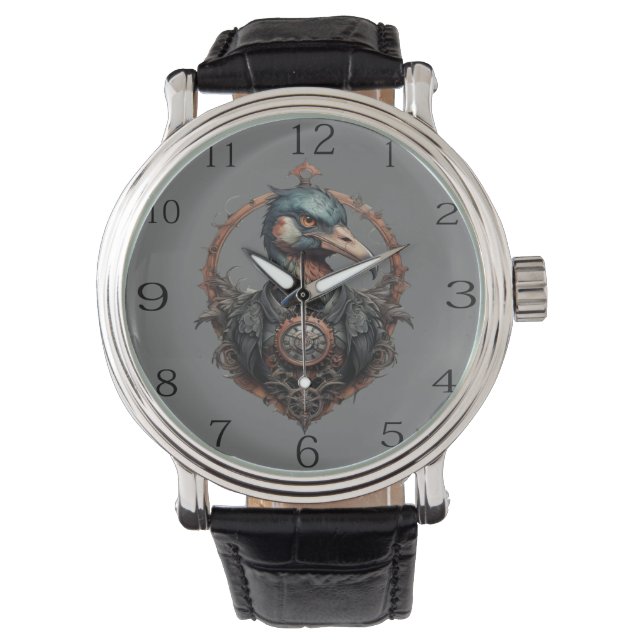 "The Iron Beak: A Steampunk Ibis" Watch (Front)