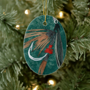 The "Iron Blue Dun" wet fly Christmas Ornament