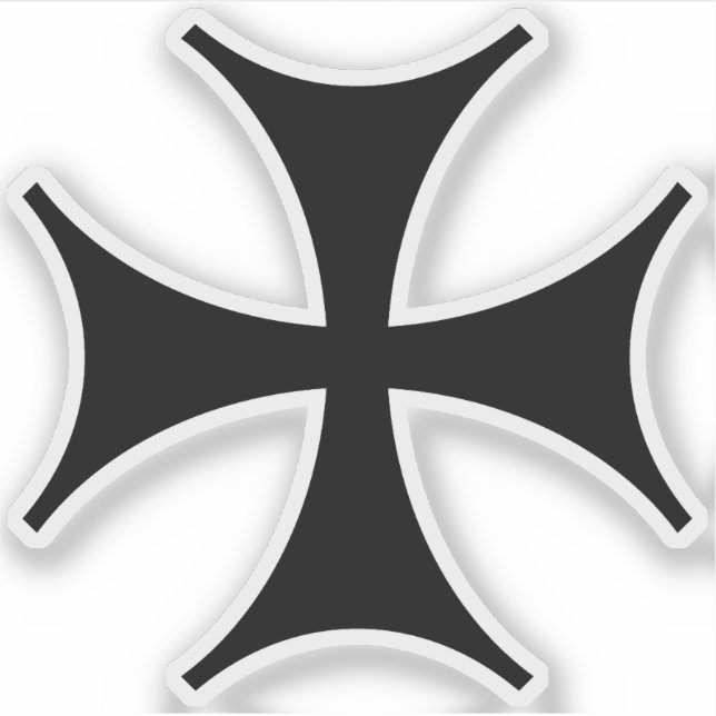 The Iron Cross (black) Sticker (Front)