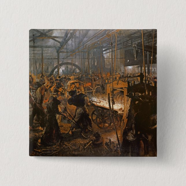 The Iron-Rolling Mill , 1875 Button (Front)