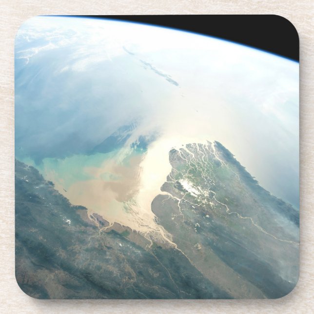 The Irrawaddy River Delta In Burma (Myanmar). Beverage Coaster (Front)