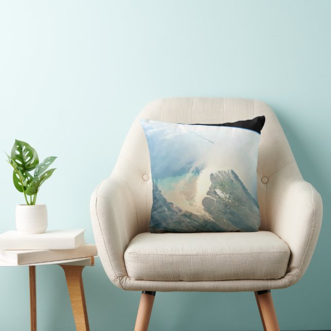 The Irrawaddy River Delta In Burma (Myanmar). Throw Pillow (Chair)