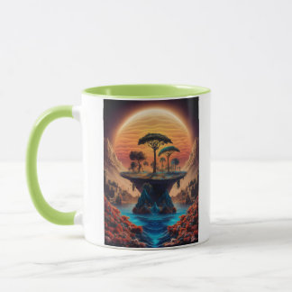 The island at sunset. mug