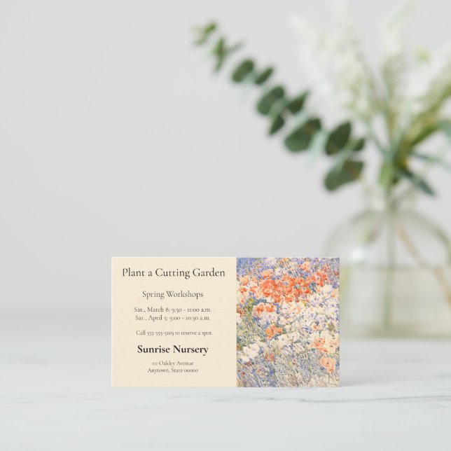 The Island Garden nursery  Business Card (Standing Front)