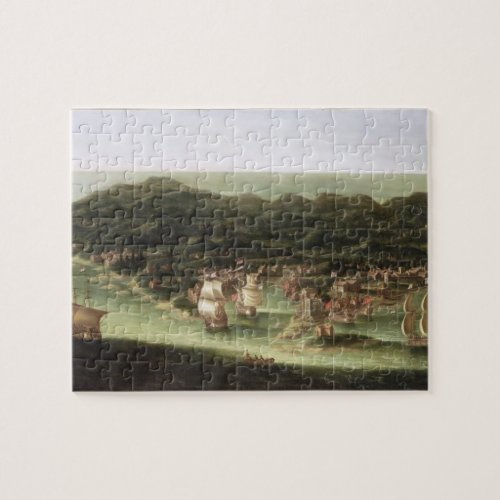 The Island of Barbados c1694 oil on canvas Jigsaw Puzzle