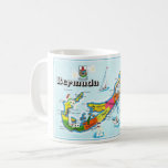 The Island of Bermuda Colorful Mug<br><div class="desc">This is a beautiful vintage map of Bermuda.   It's colorful,  illustrated and shows many of the island's attractions.</div>