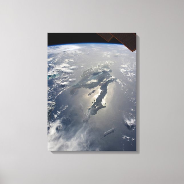 The Island Of Hispaniola With Sunglin Canvas Print (Front)