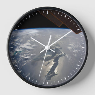 The Island Of Hispaniola With Sunglin Clock