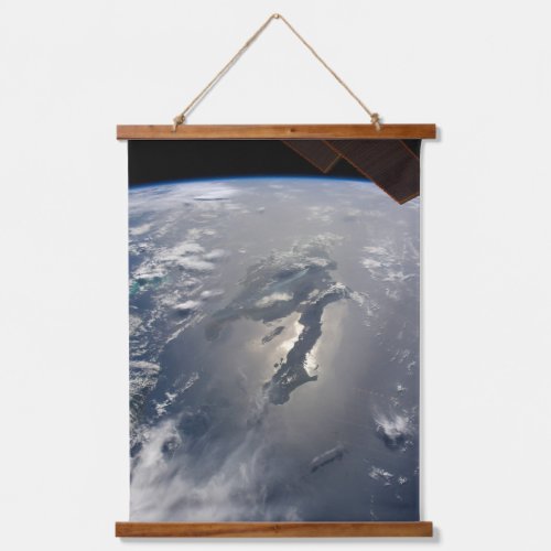 The Island Of Hispaniola With Sunglin Hanging Tapestry