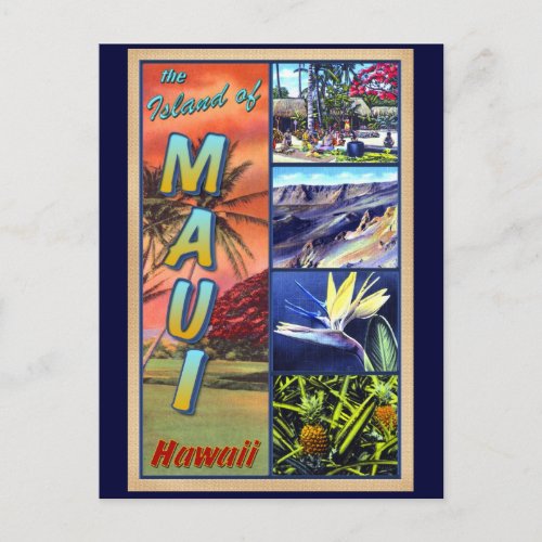 The Island of Maui Hawaii Postcard