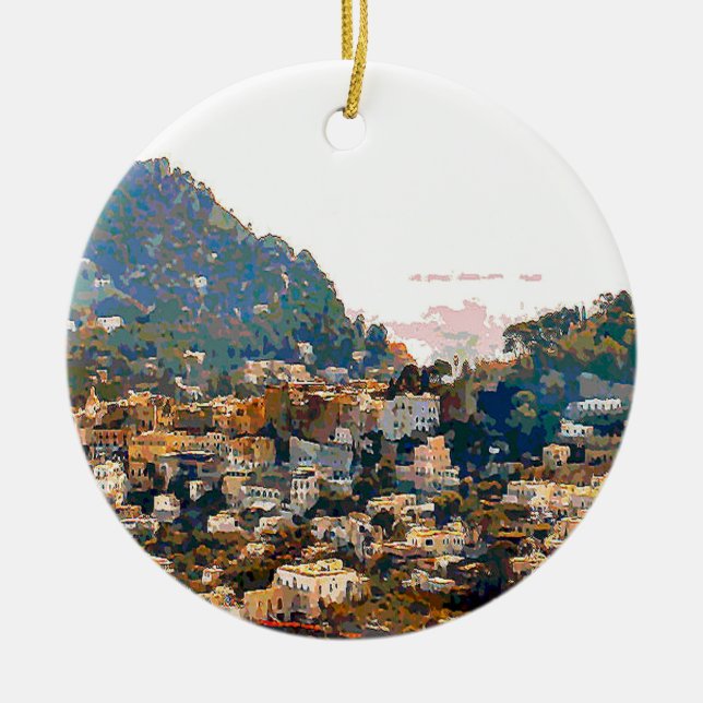 The Isle of Capri Ceramic Ornament (Front)