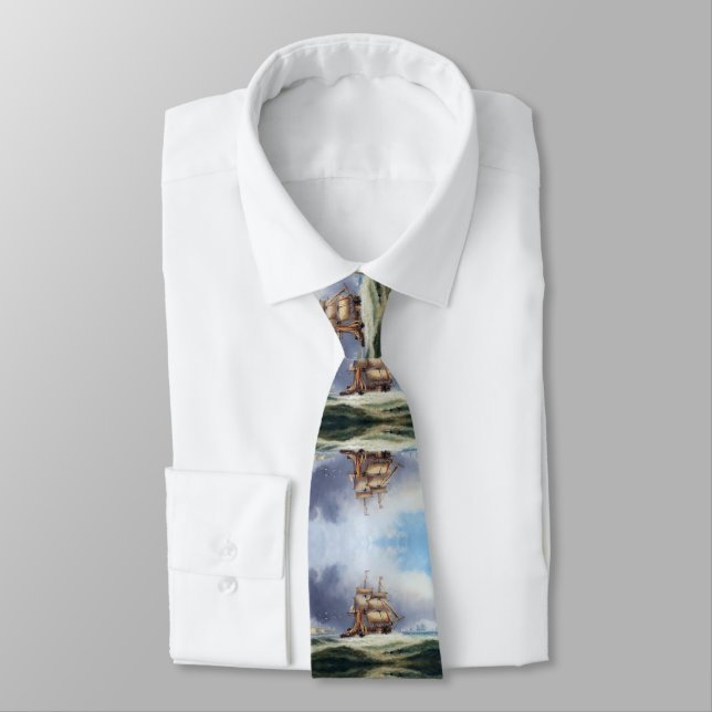 The Isle of Wright pilot boat 1887 Neck Tie (Tied)
