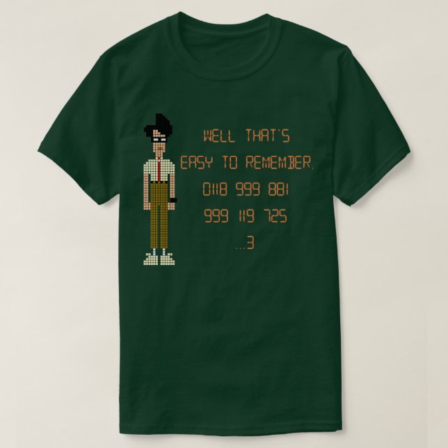 The IT Crowd 0118 999 881 999 119 T-Shirt (Design Front)