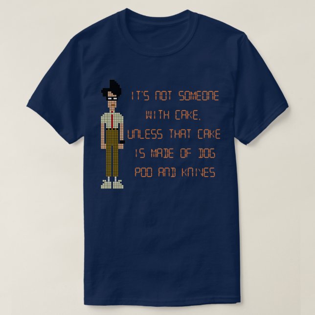 The IT Crowd Dog Poo and Knives Cake T-Shirt (Design Front)