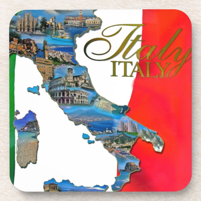 The Italian "Boot" Drink Coaster (Front)