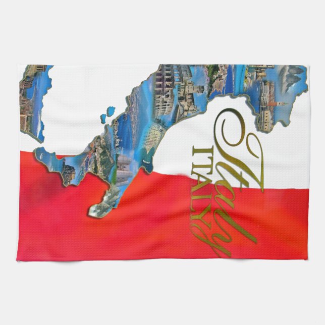 The Italian "Boot" Kitchen Towel (Horizontal)