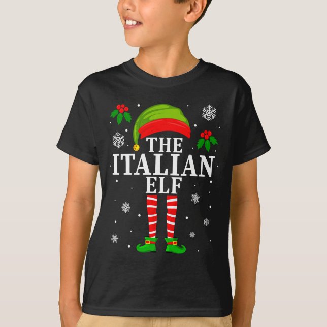 The Italian Elf Family Matching Christmas Pajama L T-Shirt (Front)