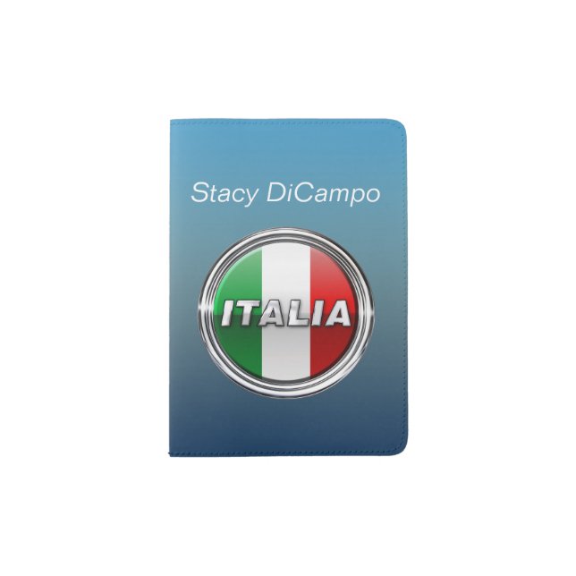 The Italian Flag - La Bandiera d'Italia Passport Holder (Front)