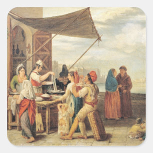 The Italian Market Square Sticker