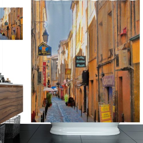 The Italian Street Scene Artistic Unique Shower Curtain