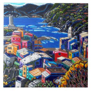 The "Italian Village " decorative art tile