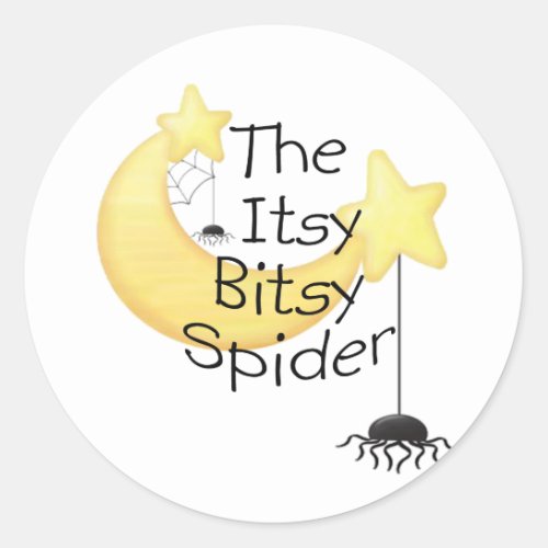 The itsy Bitsy Spider Classic Round Sticker