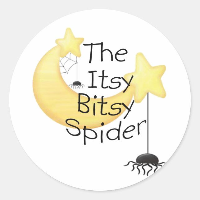 The itsy Bitsy Spider Classic Round Sticker (Front)