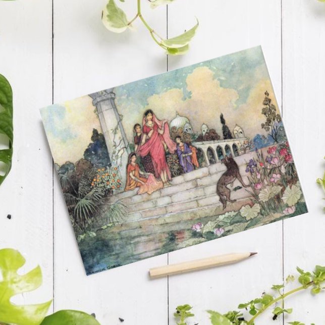 The Jackal and the Betel Leaves Warwick Goble Postcard (Creator Uploaded)