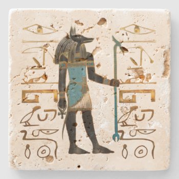 The Jackal Stone Coaster by BohemianBoundProduct at Zazzle