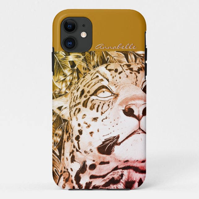 The Jaguar (gold/red) Case-Mate iPhone Case (Back)