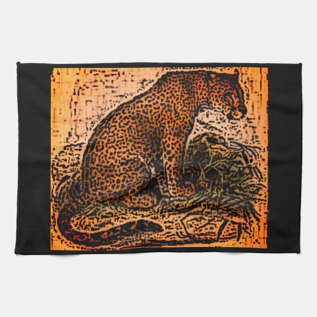 The jaguar  kitchen towel (Horizontal)