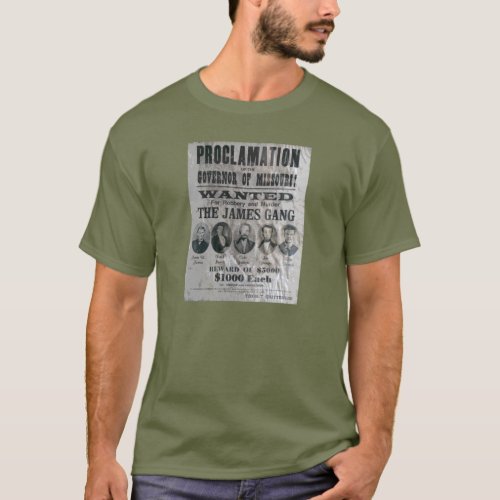 The James Gang Wanted Poster T_Shirt