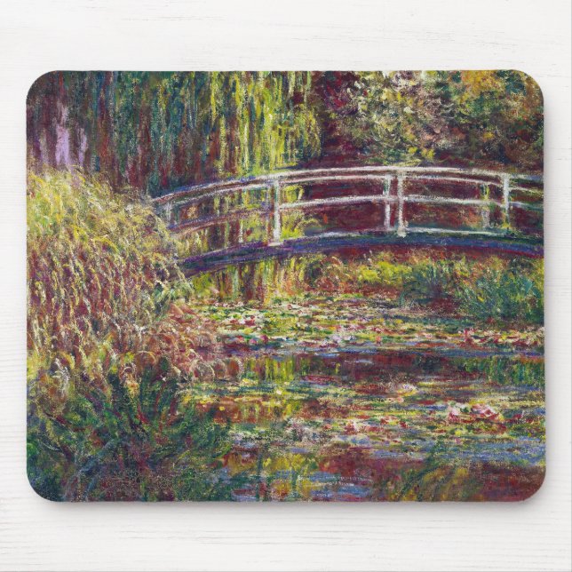 The Japanese Bridge Claude Monet cool, old, master Mouse Pad (Front)