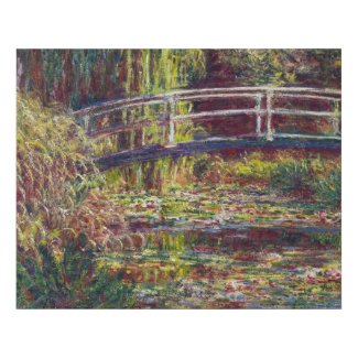 The Japanese Bridge Claude Monet  painting vibrant Faux Canvas Print
