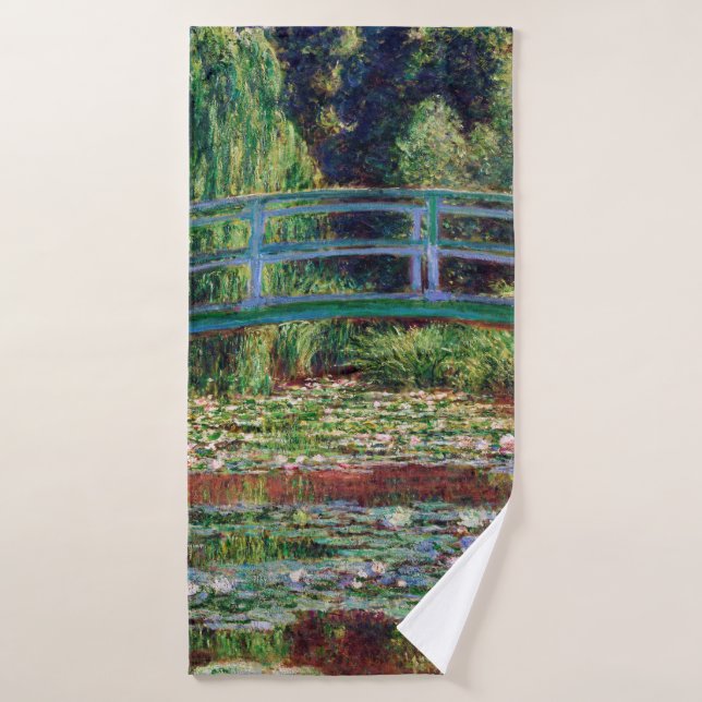 The Japanese Bridge (Water-Lily Pond), Monet Bath Towel (Bath Towel)