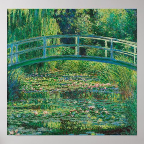 The Japanese Bridge Water_Lily Pond Monet Poster