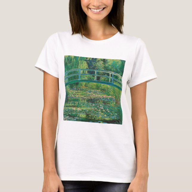 The Japanese Bridge (Water-Lily Pond), Monet T-Shirt (Front)